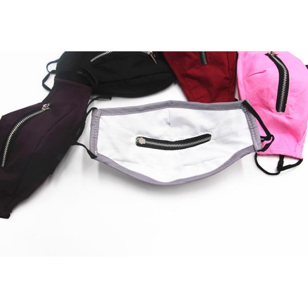 S&J OEM Wholesale Cotton Zipper Maskes Face Mouth Covering Reusable Personalized Breath Maskes with Zipper