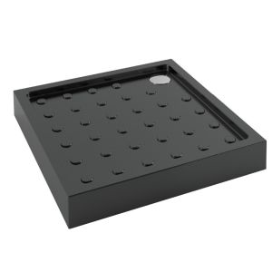 Cheap Black ABS Non Slip Point Bathroom Shower Trays , Square Shower Base for sale