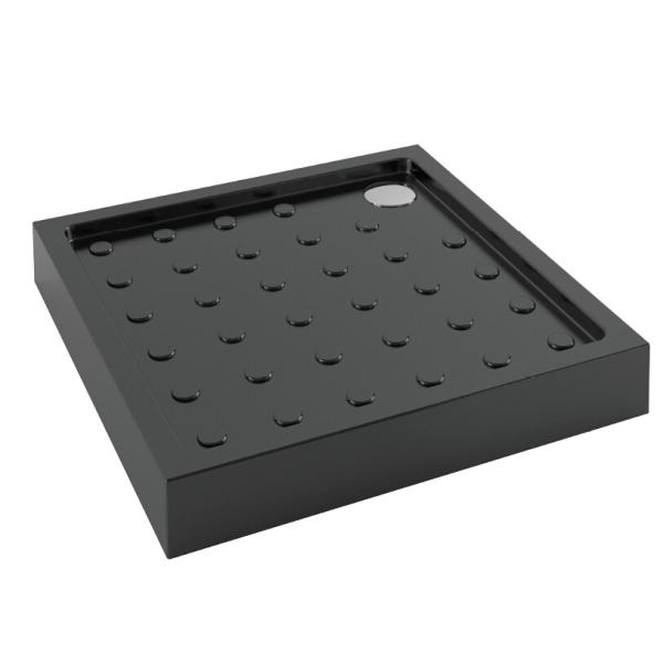 Black ABS Non Slip Point Bathroom Shower Trays , Square Shower Base