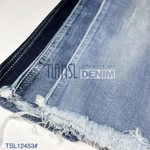 Quality 8S Three Core Yarn Stretch Slub Twill Denim Fabric By The Yard 400gsm wholesale