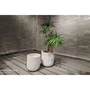 7-8 Year Durable Fiber Clay Planter for Indoor Gardens