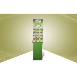 Green Pop Cardboard Display , Cardboard Shelving Displays For Househeld