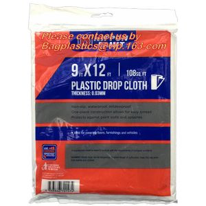 Plastics pe protective drop cloth, high quality plastic protective drop cloth