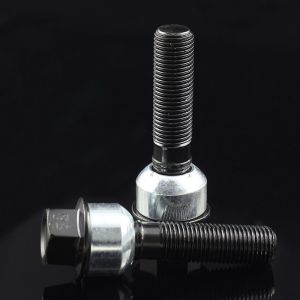 Grade 12.9 Extended Lug Bolt 45mm With Washer For PORSCHE Black Finish Shank