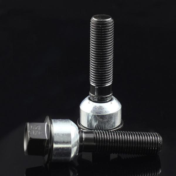 Grade 12.9 Extended Lug Bolt 45mm With Washer For PORSCHE Black Finish Shank
