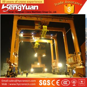 Cheap Rubber Tyre Container Gantry Crane with matched with CD, MD type electric hoist for sale