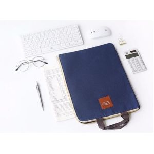 OEM shopping tote color zipper lunch Customized file canvas bag,Recycled canvas