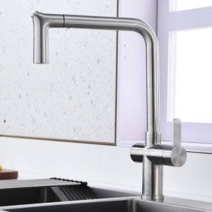 Angled Spout Pull Out Mixer Tap