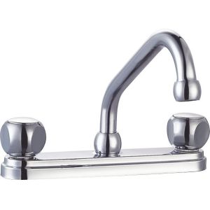 360 Degree Swivel Chrome 2 Handle Kitchen Faucet OEM ODM