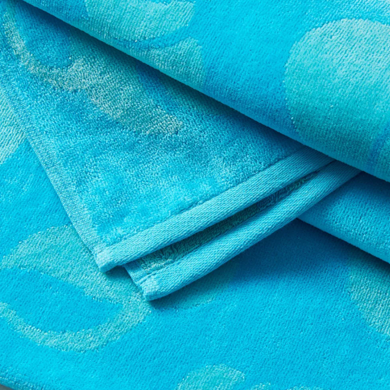 Luxury Two Person Beach Towel with Ultra-Soft Cotton Velour Surface and Quick