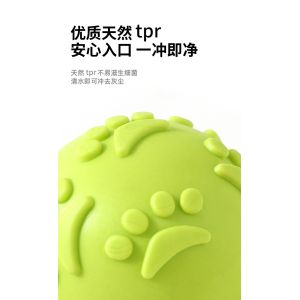 Pet Toy Ball with Paw Prints - Interactive Dog Chew Toy with Squeaker Premium