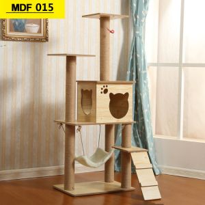 Soft Plush Detachable MDF Wooden Cat Tree