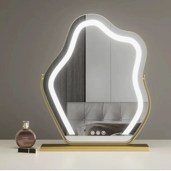 LED Dimmable 3 Modes Touch Screen Control White 360-Degree Rotation Makeup Cloud Mirror with Lights (WH-MR-96)