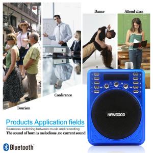 Cheap Portable Bluetooth Speakers Player with TF card and voice amplifier/recording function for sale