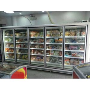 Large Display Remote Compressor Commercial Freezer Glass Door With Adjustable