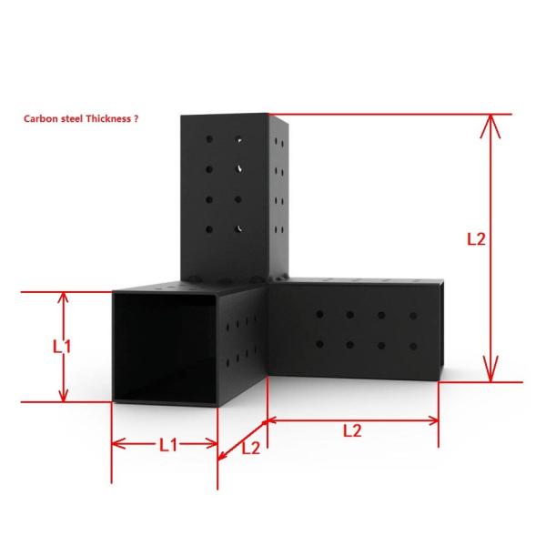 Multipurpose Custom Black Powder Coated Elevated Wood Stand Kit with Steel