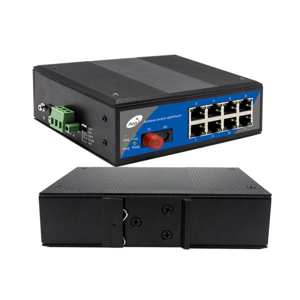 Quality Industrial 8 Port POE Switch With 8 10/100/1000T PoE + 1 1000Base-X Ethernet Switch wholesale