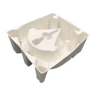 Biodegradable Compostable Recycled Paper Tray White Moulded Molded Pulp