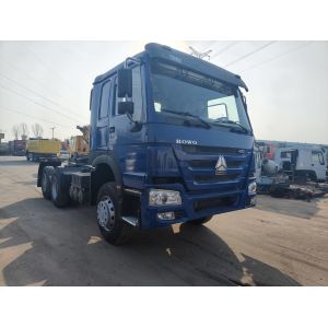Used 420 Howo Tractor Trucks 6*4 Drive Mode 12 Wheels Trailer Head Euro 3 Use In