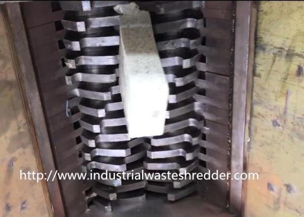 Quality Industrial Double Shaft Shredder Machine For Waste Mattress / Rubber Foam wholesale