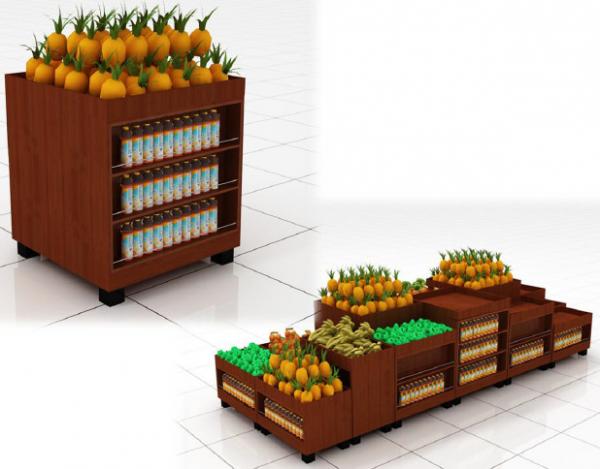 Quality supermarket fruit display shelf stand furniture,supermarket wood fruit display stand furniture wholesale