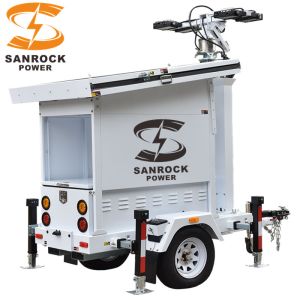 Customizable Solar Powered Light Tower LED Lamp 4×100W Telescopic Light Tower