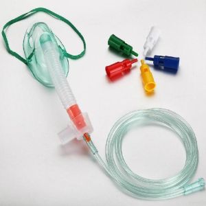 Disposable 24% Venturi Breathing Oxygen Mask 7 Diluters Adjustable