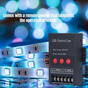 Iron Shell 30a Led Rgb Controller With 4 Pin Ports And 4 Key Rf Remote Control