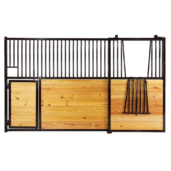 Quality Classic Horse Stall Fronts With Divider Solid Back Wall U Channels Connectors wholesale