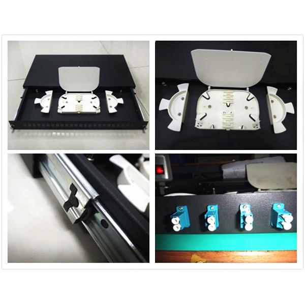 Quality LC 12 24 Core Fiber Optic Patch Panel , Optical Patch Panel ROHS Certification wholesale