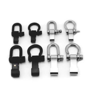 Stainless Steel Paracord Bracelet with Adjustable U Shackle and D Shape Metal