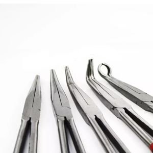 Long Reach Long Nose Pliers Needle Cutting Extra Beveled Teeth Clip