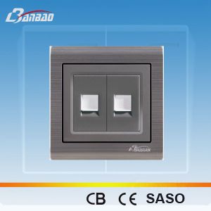 Cheap LK6029 PC flush type 1way TEL+1way LAN socket for sale