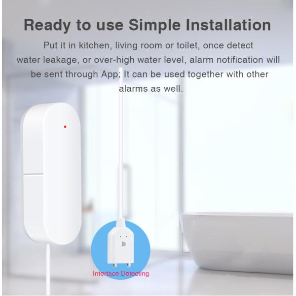 Tuya Smart Life Manufacturer Wifi Smart Water Leakage Detector With A Variety Of Smart Accessories
