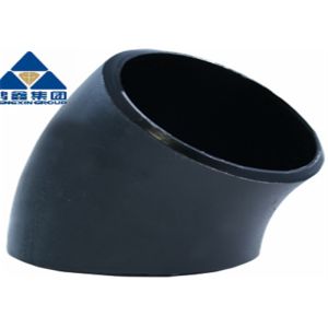 China CARBON STEEL 45DEGREE ELBOW DN100 SCH STD A234 WPB BLACK PIPE ELBOW on sale