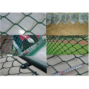 Cheap Q195 Portable 2.5mm Thicks Chain Link Fence 2x2 Colored Galvanized PVC Coated Diamond for sale