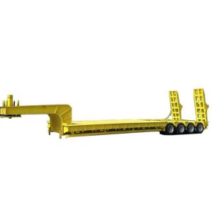 150t Load Capacity Steel Four-Wire Eight-Axis Lowbed Trailer for Heavy-Duty