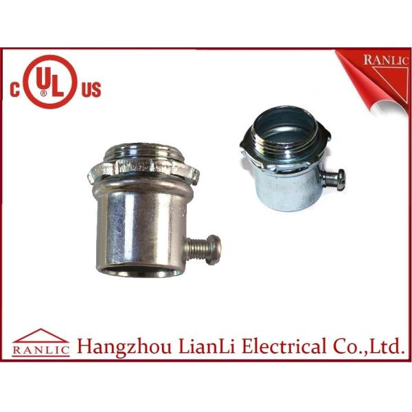 Quality UL Listed 1/2 inch to 4 inch Metal EMT Conduit Connectors with PVC Insulated Throad wholesale