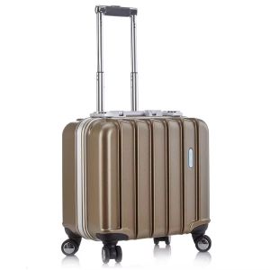 China PC Trolley Case Classic Business Multipurpose Sports Suitcases Simple Fashionable Shirt Luggage OEM Small 4-Wheel Brown Tsa Lock on sale