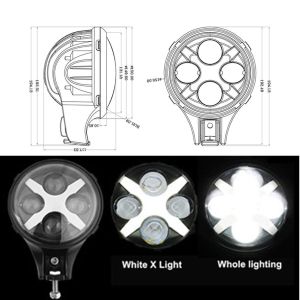 60W CREE LED Work Light Round White Fog Light For Jeep Wrangler Off Road 4X4