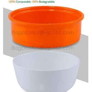 PLA unique clear fruit salad bowl,FDA SGS certificated disposable biodegradable