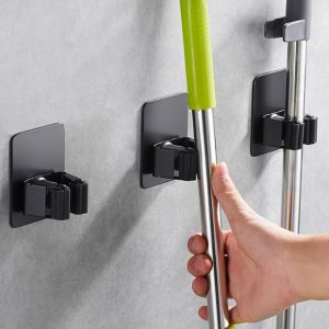 Garage Broom And Mop Holder Organizer Storage For Brushes And Mops