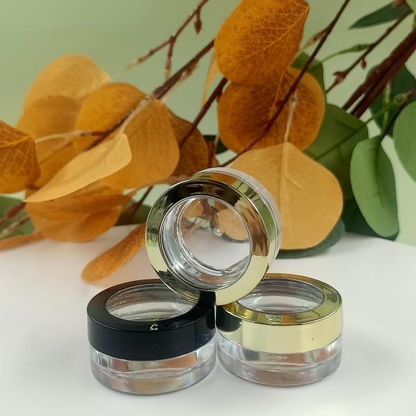 Plastic Cap Material 5ml 10ml Luxury Cream Jar with UV Coating and Plastic Type