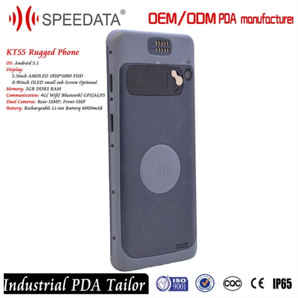 Quality Handheld Android 5.1 Mobile Phone PDA Mobile Device with Rechargeable 6000Mah Battery wholesale