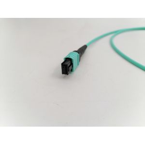 OM3 8F MPO LC Multimode Breakout Cable Type B Plenum OFNP 5m