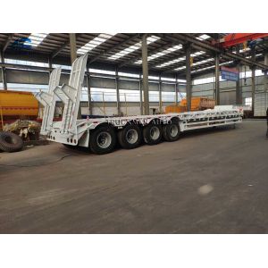 70000kg Low Bed Semi Trailer For Excavator Transit