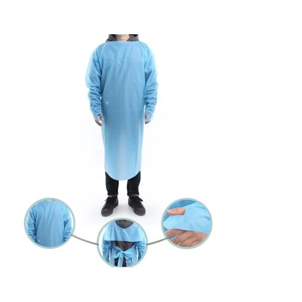 Quality Factory cheap sale good quality disposable hygiene cpe isolation gown yellow for personal protection wholesale