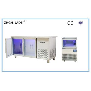 China Led Blue Light Commercial Refrigerator Freezer Stainless Steel Material on sale