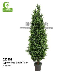 Cheap Handmade H165cm Artificial Cypress Trees Outdoor With Single Trunk for sale
