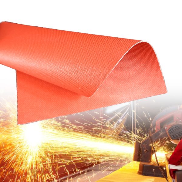 Double Side Silicone Rubber Coated Fireproof Fiberglass Fabric with Temperature
